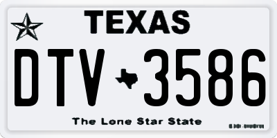 TX license plate DTV3586