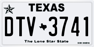 TX license plate DTV3741
