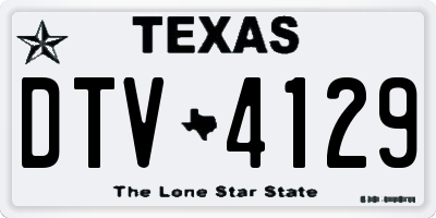 TX license plate DTV4129