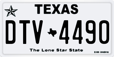 TX license plate DTV4490