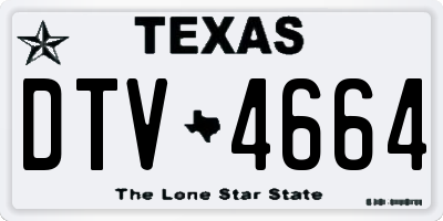 TX license plate DTV4664