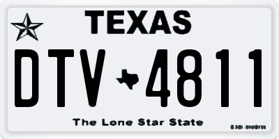 TX license plate DTV4811