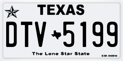 TX license plate DTV5199