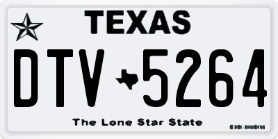 TX license plate DTV5264