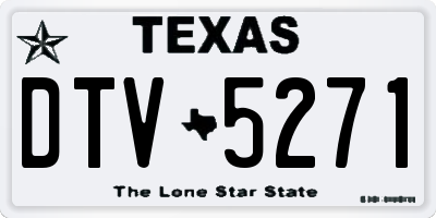 TX license plate DTV5271