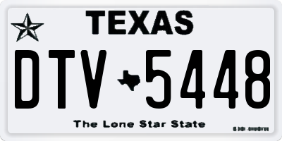 TX license plate DTV5448