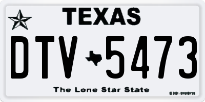 TX license plate DTV5473
