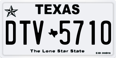 TX license plate DTV5710