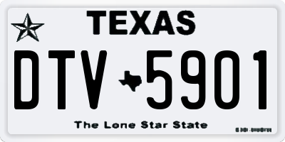 TX license plate DTV5901