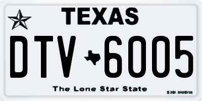 TX license plate DTV6005