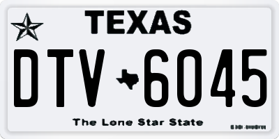 TX license plate DTV6045