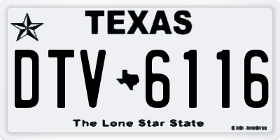 TX license plate DTV6116