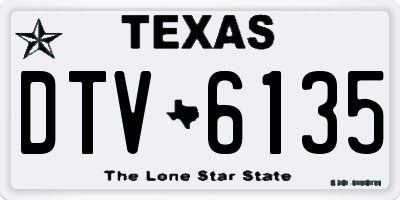 TX license plate DTV6135