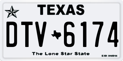 TX license plate DTV6174