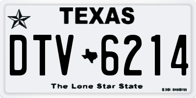 TX license plate DTV6214