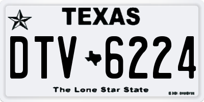 TX license plate DTV6224
