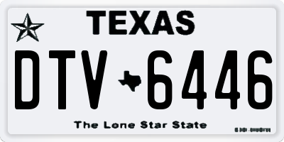 TX license plate DTV6446