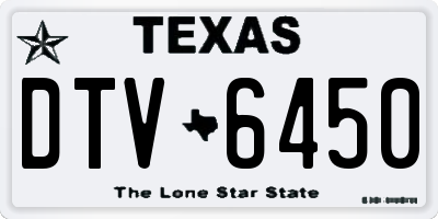 TX license plate DTV6450