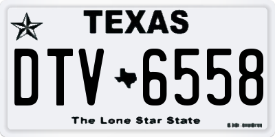 TX license plate DTV6558