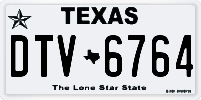TX license plate DTV6764