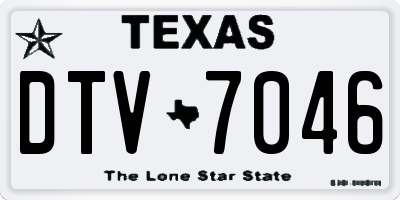 TX license plate DTV7046