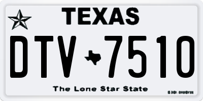 TX license plate DTV7510