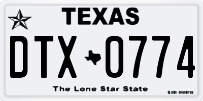 TX license plate DTX0774