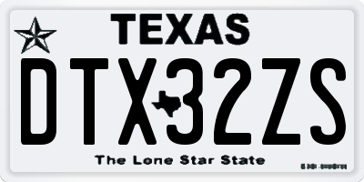 TX license plate DTX32ZS