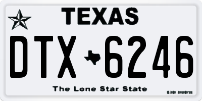 TX license plate DTX6246