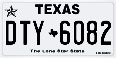 TX license plate DTY6082