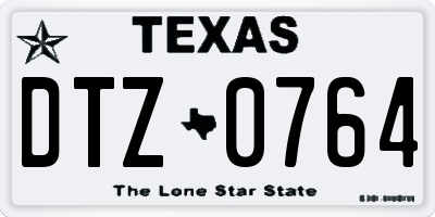 TX license plate DTZ0764