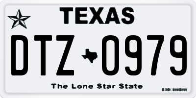TX license plate DTZ0979