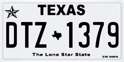 TX license plate DTZ1379