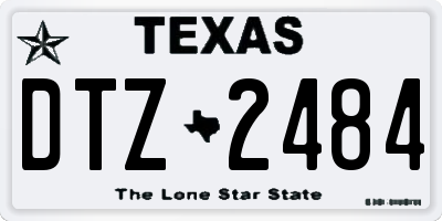 TX license plate DTZ2484