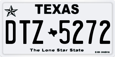 TX license plate DTZ5272
