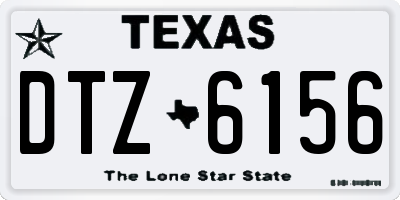 TX license plate DTZ6156