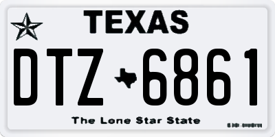 TX license plate DTZ6861