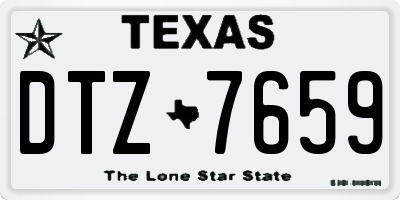 TX license plate DTZ7659