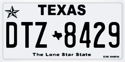 TX license plate DTZ8429