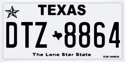 TX license plate DTZ8864