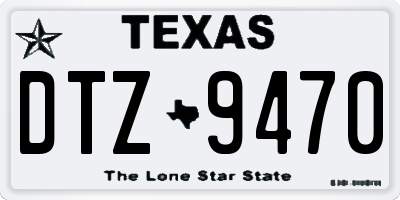 TX license plate DTZ9470
