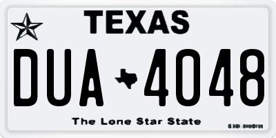 TX license plate DUA4048