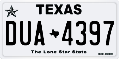 TX license plate DUA4397