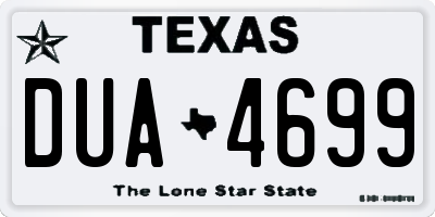 TX license plate DUA4699