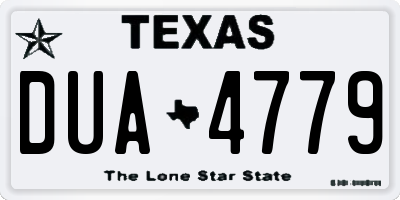 TX license plate DUA4779