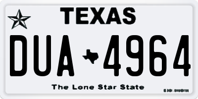 TX license plate DUA4964