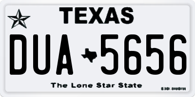 TX license plate DUA5656