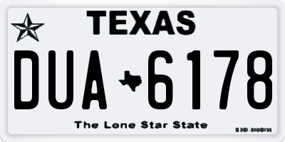 TX license plate DUA6178