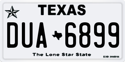 TX license plate DUA6899