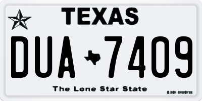 TX license plate DUA7409